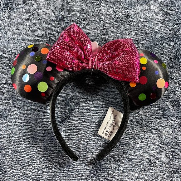 Disney Minnie Colorful  Polka Dot Ears Headband - Picture 4 of 4
